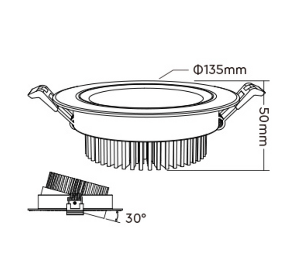 Miboxer 9W IP54 RGB+CCT Deckenlampen Einbaustrahler (FUT062)