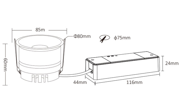 Miboxer 9W Anti-glare RGB+CCT LED Downlight 2.4GHz (FUT084) - Miboxer Shop