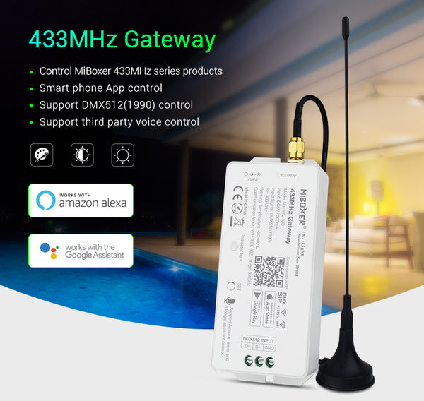 MiBoxer 433MHz Serien Wifi Bridge (WL-433) - Miboxer Shop
