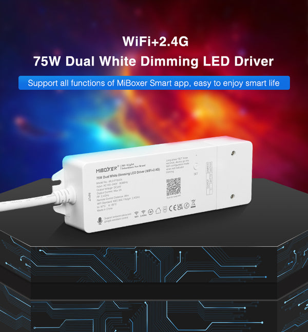 Miboxer 2,4 GHz+WIFi Dual weiss treiber, 75W 24V PWM Hoch-/Niederfrequenz (WL2-P75V24) - Miboxer Shop