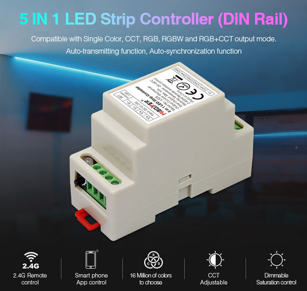 Miboxer Milight 5 in 1 DIN LED-Streifen-Controller (LS2S) - Miboxer Shop