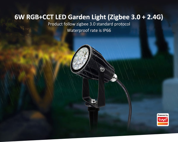 Miboxer 6W  Zigbee3.0 RGB+CCT LED Gartenleuchte kompatibel mit Zigbee Gateway Amazon Echo Plus für APP/Sprachsteuerung (FUTC04Z) - Miboxer Shop