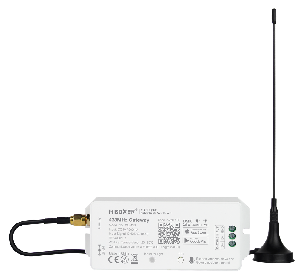 MiBoxer 433MHz Serien Wifi Bridge (WL-433) - Miboxer Shop