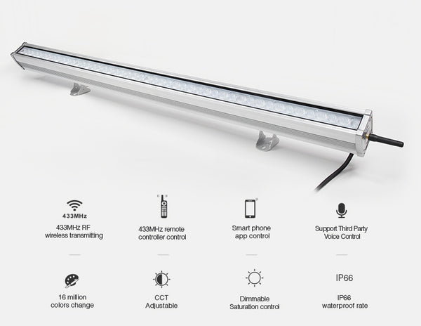 Miboxer 24W Wandfluter RGB+CCT Multi-Color Change und Farbtemperatur einstellbar LoRa LED-Außenbeleuchtung (RL1-24L) - Miboxer Shop