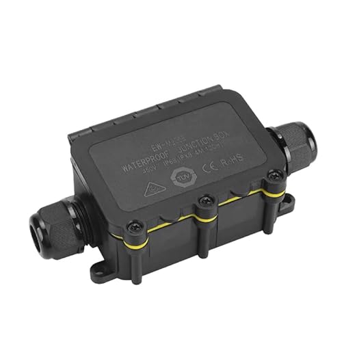 LIGHTEU®, Abzweigdose für den Außenbereich, wasserdicht, IP68, 2-Wege M20 Außen Elektrokabelanschluss, Kabelbereich Ø 5–9 mm, Netzkabel, externe Hülse, Kupplungsschutzbox - Miboxer Shop