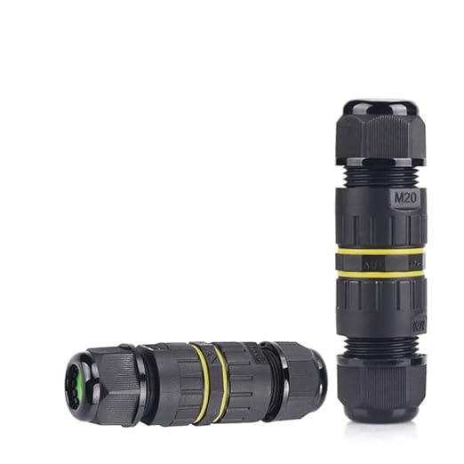 LIGHTEU®, 2 Stk. Wasserdichte Abzweigdose für Außenkabelverbinder, IP68, M20 2-Wege-3 Pin Kupplungsmuffe Ø 5 mm-9 mm Kupplungsschutzbox - Miboxer Shop