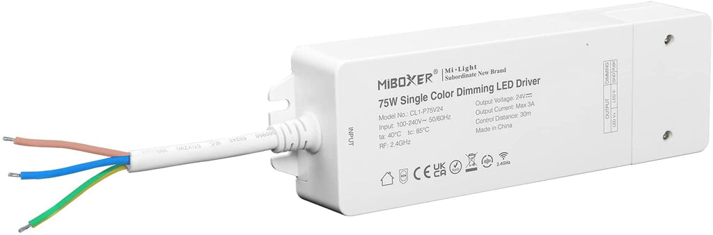 Miboxer 2,4 GHz Einfarben-Dimmer-LED-Treiber, PWM Hoch-/Niederfrequenz, (CL1-P75V24) - Miboxer Shop