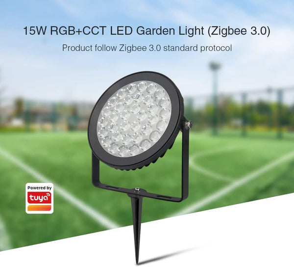 Miboxer 15W  Zigbee3.0 RGB+CCT LED Gartenleuchte IP66 kompatibel mit Zigbee Amazon Echo Plus APP/Sprachsteuerung (FUTC03Z) - Miboxer Shop