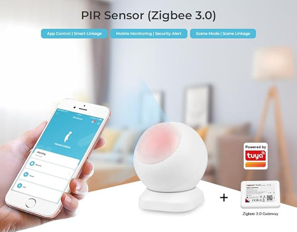 Miboxer Zigbee3.0 PIR Infrarot Bewegungsmelder Sensor unterstützt TUYA Smart APP   (PIR1-ZB) - Miboxer Shop