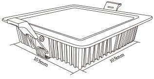 RGBW+CCT 9 WATTS square Quadrat LED Deckenleuchte, FUT064