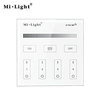 AC180-240V 2.4G drahtloses Rf-an der Wand befestigtes Fingerspitzentablett 4 Zonen-Helligkeit, T1