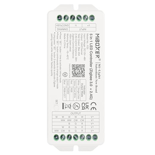 Miboxer  5 in 1 LED Controller (Zigbee 3.0+2,4GHz), unterstützt Push-Dimmer( PZ5) - Miboxer Shop