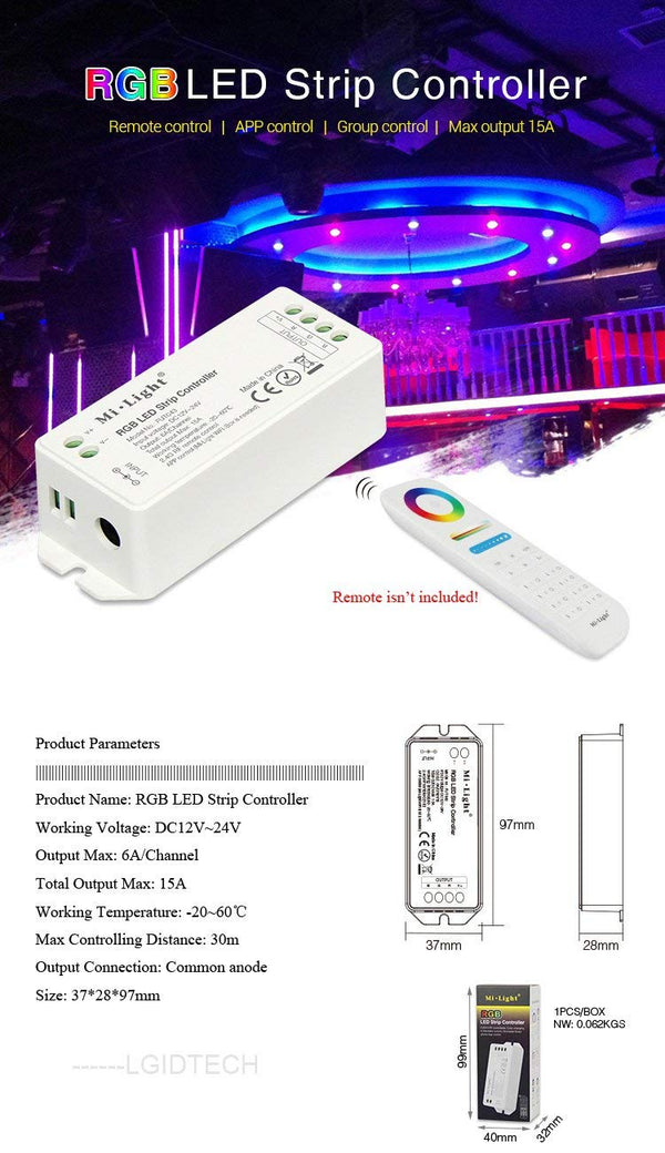 Miboxer RGB LED Streifen Controller (FUT043) - Miboxer Shop