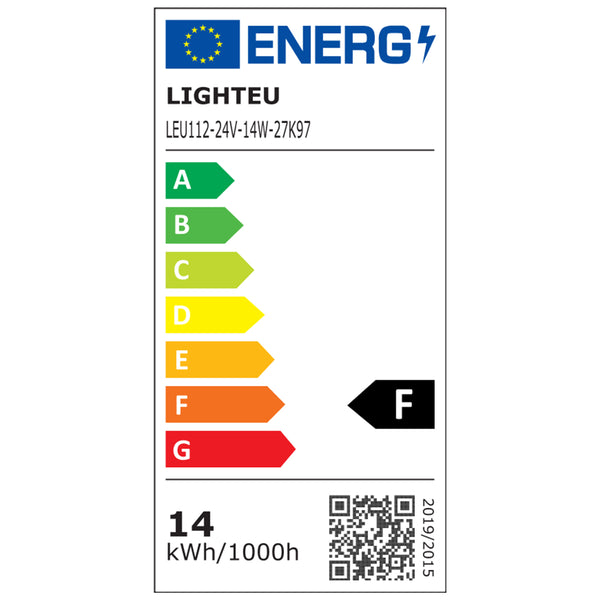 LIGHTEU  24V LED Strip  2700K, 14W/m,5 Meter (LEU112-24V-14W-27K97) - Miboxer Shop