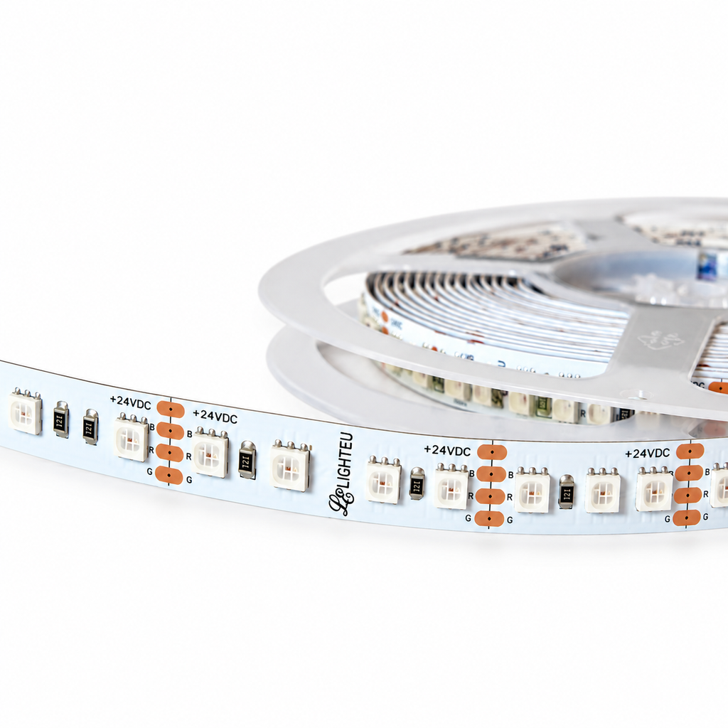 LIGHTEU RGB LED RGB 112 LEDs/m 5 Meter 12mm (LEU112-24V-14W-RGB) - Miboxer Shop