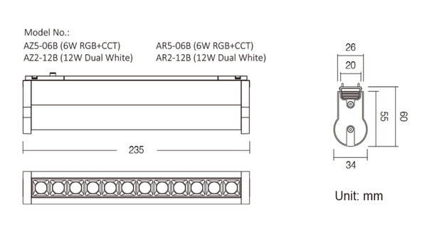 Miboxer 6W RGB+ Farbtemperatur Freiliegende, klappbare Magnetgitterlampe - Miboxer Shop